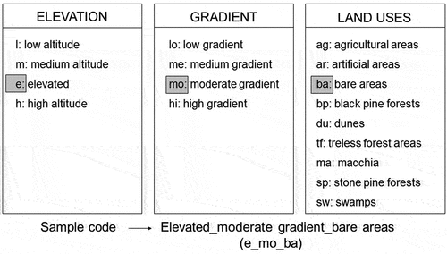 Figure 4. Sample landscape code.