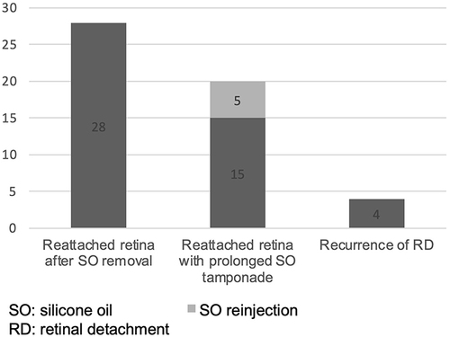 Figure 5 Rates of retinal reattachment and recurrence of retinal detachment.