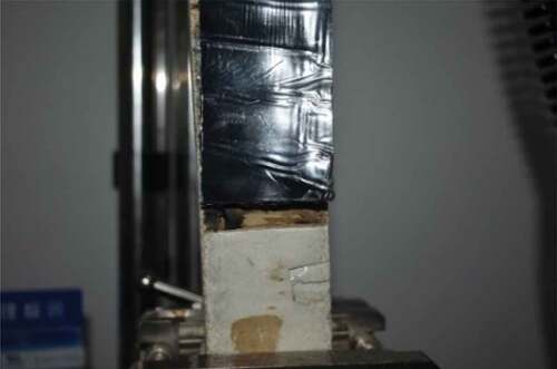 Figure 30. Shear failure modes of the new waterproofing membrane and mortar layer.