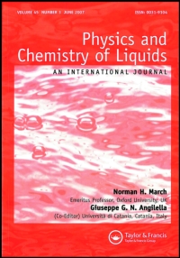 Cover image for Physics and Chemistry of Liquids, Volume 26, Issue 1, 1993