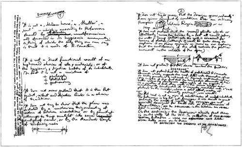 Figure 6 The Whipsnade “series of definitions,” Lubetkin’s original manuscript. As presented in Berthold Lubetkin: Architecture and the Tradition of Progress (London: Artifice, 2012), courtesy of John Allan.