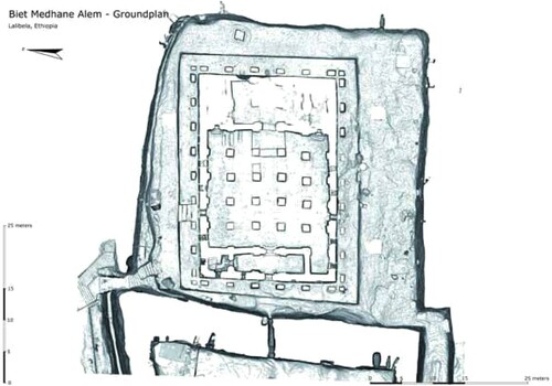 Figure 3. Plan of the Church Medhani-Alem – Created by the Zamani Heritage Documentation Research Project, University of Cape Town, and used with their permission (www.zamaniproject.org).