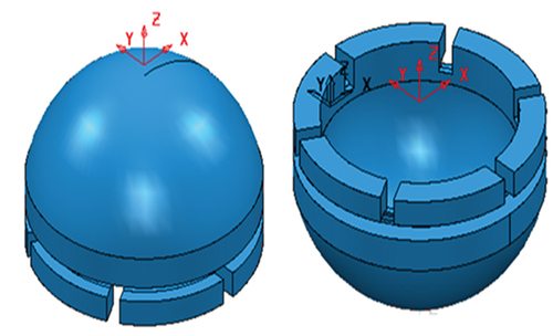 Figure 2. 1gfds 3D CAD model acetabular cup [19].
