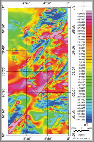 Figure 4. Residual magnetic (intensity) map