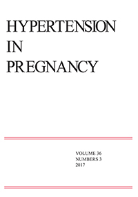 Cover image for Hypertension in Pregnancy, Volume 36, Issue 3, 2017