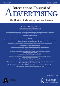 Cover image for International Journal of Advertising, Volume 39, Issue 8, 2020