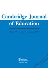 Cover image for Cambridge Journal of Education, Volume 47, Issue 3, 2017
