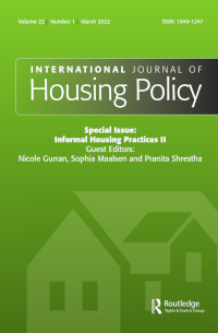 Cover image for International Journal of Housing Policy, Volume 22, Issue 1, 2022