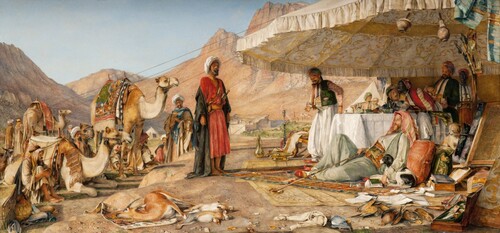 Figure 3. John Frederick Lewis, A Frank Encampment in the Desert of Mount Sinai, 1862, 39.3 × 82 cm. Courtesy of Lusail Museum, Qatar Museums, Doha, 2022 [OM.723].