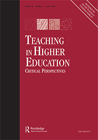 Cover image for Teaching in Higher Education, Volume 26, Issue 6, 2021