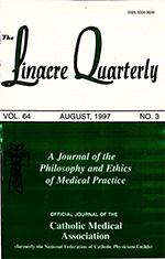 Cover image for The Linacre Quarterly, Volume 64, Issue 3, 1997