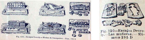 Figura 5. Encajes decrolyanos en el catálogo Dalmau Carles Pla