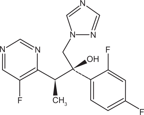 Figure 1 Chemical structure of voriconazole.Citation83