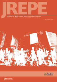 Cover image for Journal of Real Estate Practice and Education, Volume 23, Issue 1, 2021