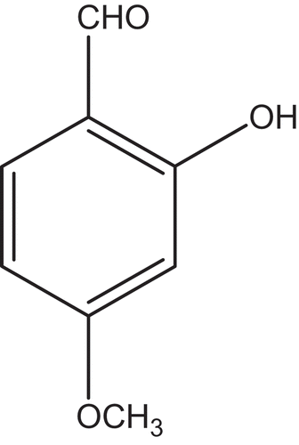 FIGURE 1 Structure of 2-hydroxy-4-methoxybenzaldehyde (HMB).