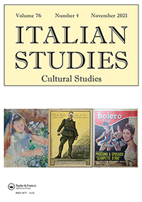 Cover image for Italian Studies, Volume 76, Issue 4, 2021