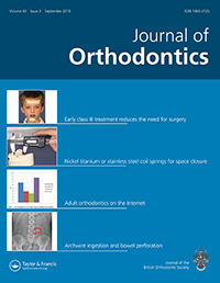 Cover image for Journal of Orthodontics, Volume 43, Issue 3, 2016