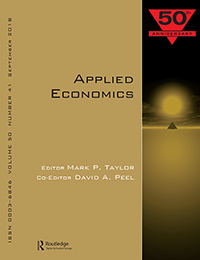Cover image for Applied Economics, Volume 50, Issue 41, 2018