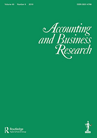 Cover image for Accounting and Business Research, Volume 49, Issue 6, 2019