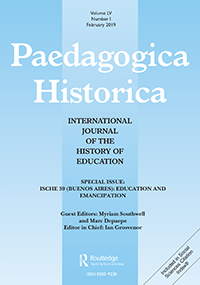 Cover image for Paedagogica Historica, Volume 55, Issue 1, 2019
