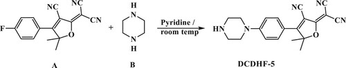 Scheme 2. Synthesis of phenyl-bridged dye comprising 2° amine group.