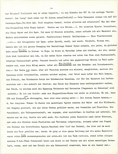 Figure 8. Arno Nadel Archive ARC. Ms. Var. 469 01 11.11 Series 01: Manuscripts, 1942.