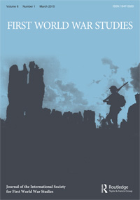 Cover image for First World War Studies, Volume 6, Issue 1, 2015