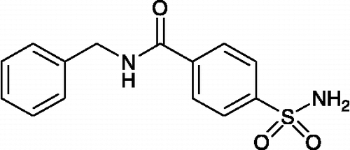 Figure 9 Chemical structure of the CAII inhibitor, N-(4-sulfonamidobenzoyl)benzylamine.