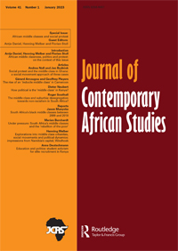 Cover image for Journal of Contemporary African Studies, Volume 41, Issue 1, 2023