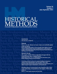 Cover image for Historical Methods: A Journal of Quantitative and Interdisciplinary History, Volume 56, Issue 3, 2023