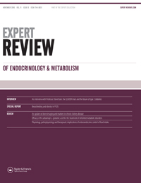 Cover image for Expert Review of Endocrinology & Metabolism, Volume 11, Issue 6, 2016