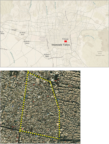 Figure 1. Case Study location - Imamzadeh Yahya neighborhood in Tehran.