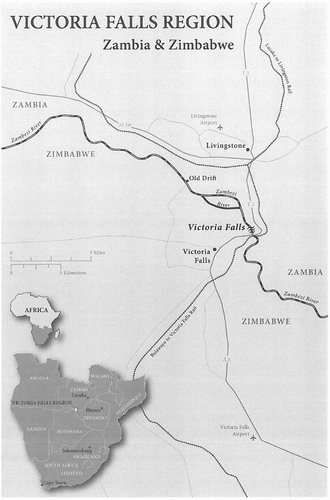 Figure 1: Victoria Falls area map