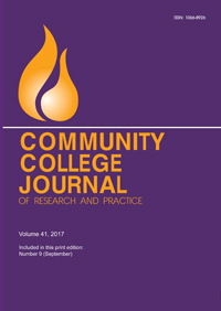 Cover image for Community College Journal of Research and Practice, Volume 41, Issue 9, 2017