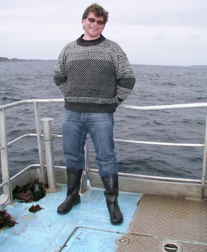Christoffer Schander 2008 on board of RV Hans Brattström, Bergen (Norway)
