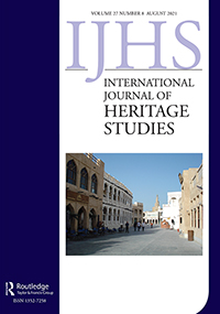 Cover image for International Journal of Heritage Studies, Volume 27, Issue 8, 2021
