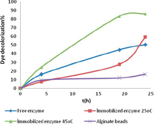 Figure 8. Dye decolorization.