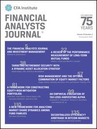 Cover image for Financial Analysts Journal, Volume 75, Issue 1, 2019