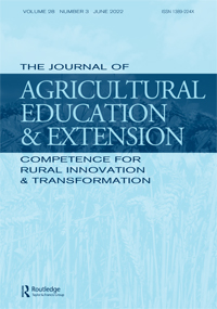 Cover image for The Journal of Agricultural Education and Extension, Volume 28, Issue 3, 2022
