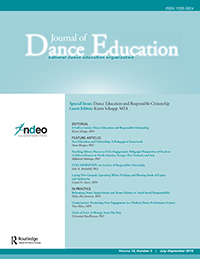 Cover image for Journal of Dance Education, Volume 18, Issue 3, 2018