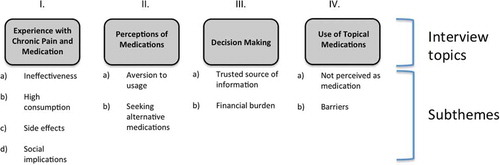 Figure 1. Coding scheme for adolescent and caregiver interviews.