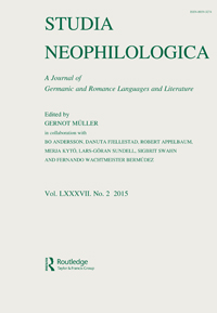 Cover image for Studia Neophilologica, Volume 87, Issue 2, 2015