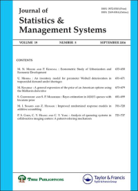 Cover image for Journal of Statistics and Management Systems, Volume 23, Issue 1, 2020