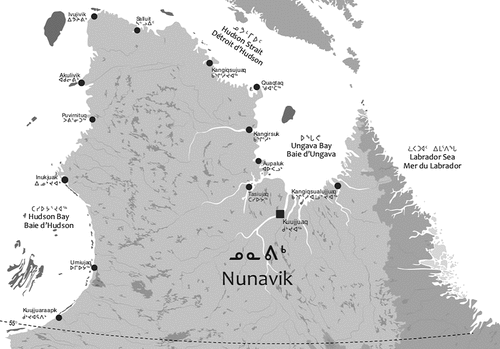 Figure 1. Map of Nunavik. *Authorisation to use this map received by the authors.[Citation20].