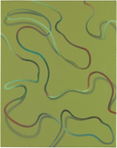 Figure 4. Tomma Abts, Lüür, 2015, acrylic & oil on canvas 48 × 38 cm (18 ⅞” × 15”). Private collection. Photo © Marcus Leith. Courtesy of the Artist and greengrassi, London.