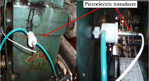 Figure 2 Views of the pressure sensor fitted to the engine cylinder.