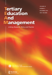 Cover image for Tertiary Education and Management, Volume 20, Issue 4, 2014