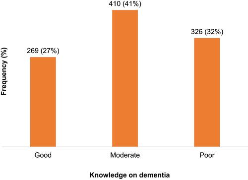 Figure 1 Categories of knowledge on dementia among Ugandan university students.