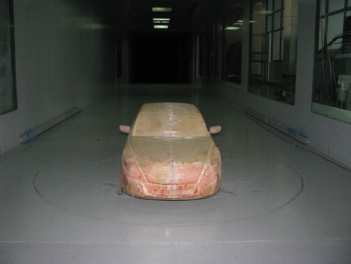 Figure 8. Scale model in wind tunnel test.