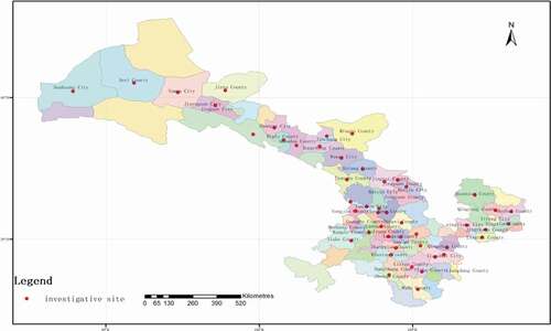 Figure 3. The distribution map of the samples